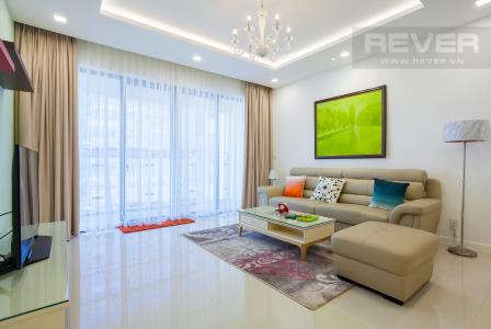 Phòng Khách Căn góc Estella Heights 3 phòng ngủ tầng trung T2 đầy đủ nội thất