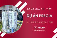 Bảng giá chi tiết dự án Precia áp dụng Tháng 08/2020