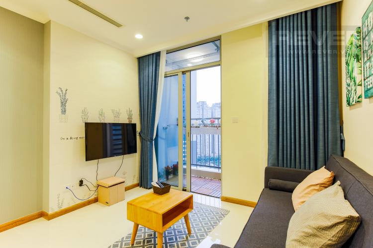 Phòng Khách Căn hộ Vinhomes Central Park trung tầng Landmark 3 thiết kế hiện đại, sang trọng