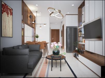 Nhà mẫu Bcons Garden Căn hộ Bcons Garden ban công hướng Đông đón gió.