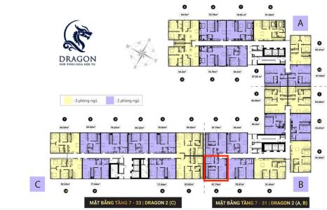 Mặt bằng tầng căn hộ Topaz Elite Căn hộ Topaz Elite tầng trung hướng Đông Nam, view thành phố.