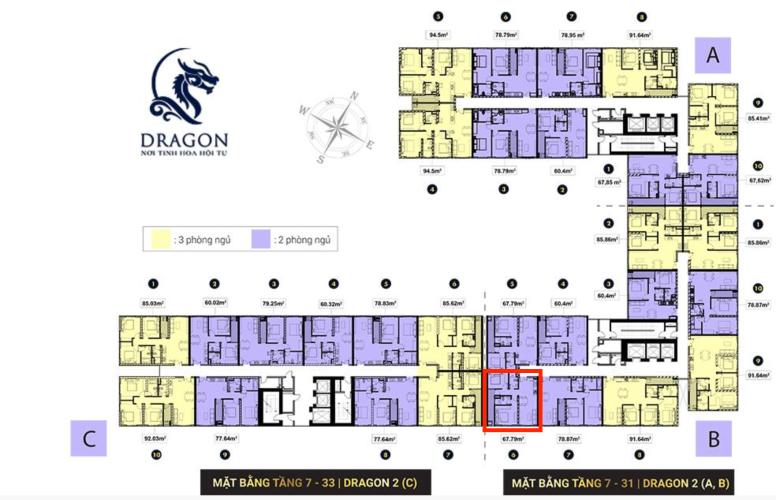 Mặt bằng tầng căn hộ Topaz Elite Căn hộ Topaz Elite tầng trung hướng Đông Nam, view thành phố.