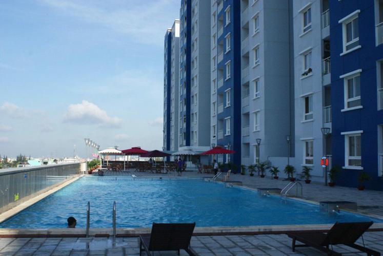 Hồ bơi Carina Plaza Quận 5 Căn hộ Carina Plaza nội thất đầy đủ, cửa sổ 3 mặt thoáng.