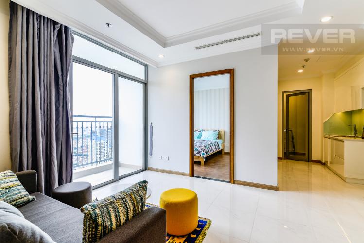 Phòng Khách & Bếp Căn hộ Vinhomes Central Park 3 phòng ngủ tầng cao L2 hướng Tây Nam