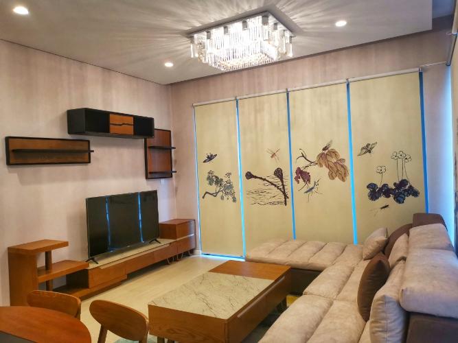 Phòng khách căn hộ Đảo Kim Cương Căn hộ Đảo Kim Cương tháp Hawaii 3 phòng ngủ view nội khu.