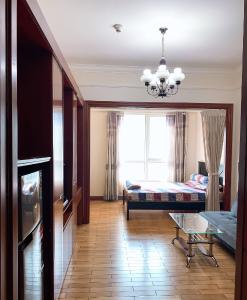 Phòng khách , Căn hộ The Manor , Quận Bình Thạnh Căn hộ cao cấp The Manor tầng 17 thiết kế hiện đại kèm sàn gỗ.