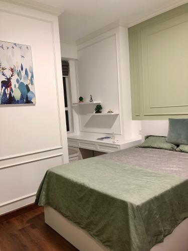 phòng ngủ căn hộ sài gòn mia Bán căn hộ Saigon Mia tầng thấp, diện tích 58m2, đầy đủ nội thất