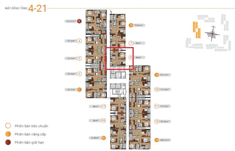 Layout Akari City Căn hộ Akari City tầng 20 bàn giao nội thất cơ bản
