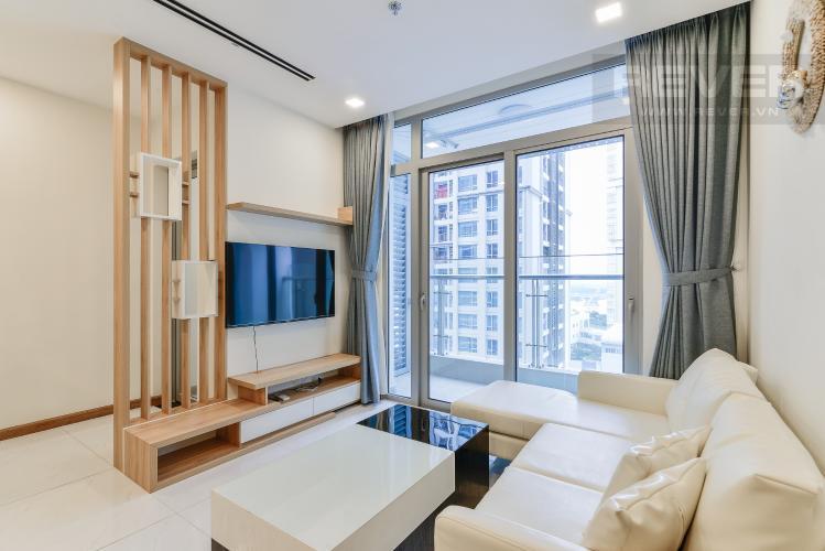 Phong Khach Bán căn hộ Vinhomes Central Park 2PN, diện tích 72m2, đầy đủ nội thất, view sông và công viên
