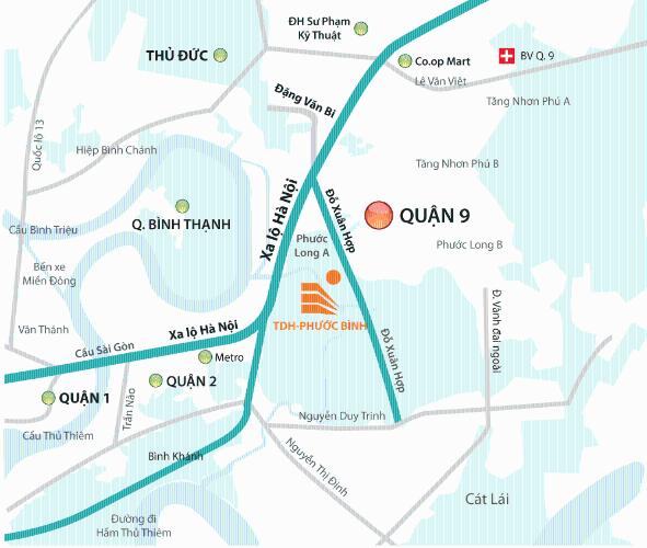 Chung cư TDH - Phước Bình - Vi-tri-chung-cu-TDH-Phuoc-Binh