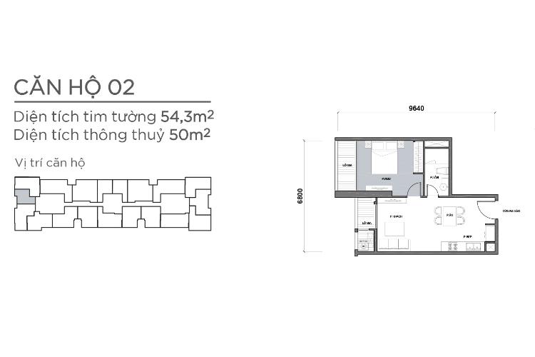 Căn hộ 1 phòng ngủ Căn hộ Vinhomes Central Park 1 phòng ngủ tầng trung Park 7