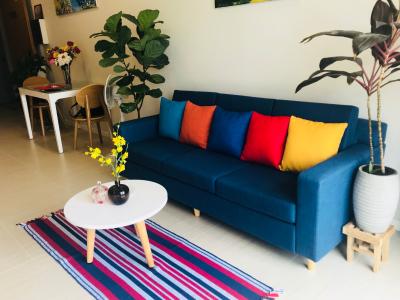 Phòng khách căn hộ Diamond Island - Đảo Kim Cương Cho thuê căn hộ Diamond Island - Đảo Kim Cương 1PN, đầy đủ nội thất, view nội khu yên tĩnh