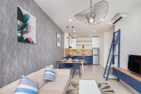 Phòng khách căn hộ The Sun Avenue Căn hộ The Sun Avenue tầng trung, view thành phố nhộn nhịp.