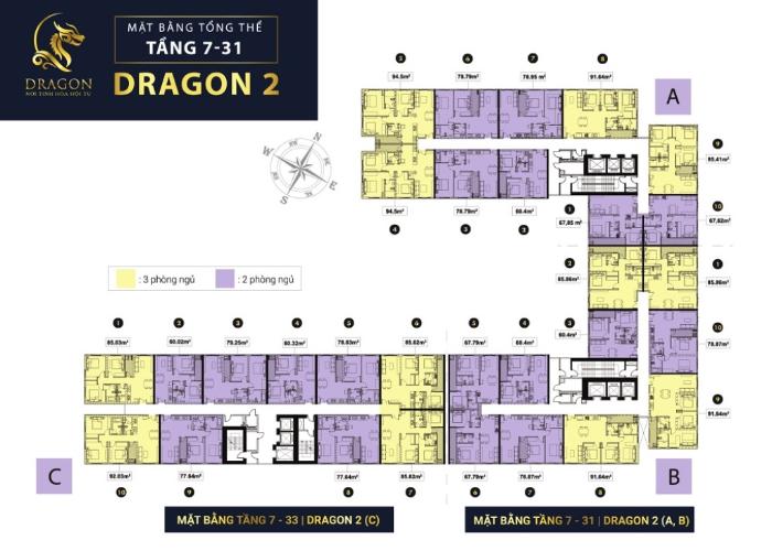 layout Can hộ thap Dragon 2 Topaz Elite quận 8 Căn hộ Topaz Elite tầng cao, hướng Đông Nam view hồ bơi.