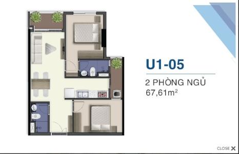 layout căn hộ Q7 Saigon Riverside Complex Bán căn hộ tầng trung Q7 Saigon Riverisde hướng Bắc nhìn về nội khu.