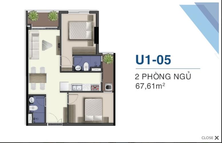 layout căn hộ Q7 Saigon Riverside Complex Bán căn hộ tầng trung Q7 Saigon Riverisde hướng Bắc nhìn về nội khu.