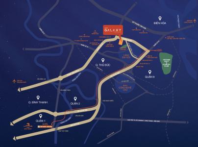 Vị trí căn hộ New Galaxy Căn hộ New Galaxy tầng 16 ban công hướng Đông Bắc đón gió mát mẻ