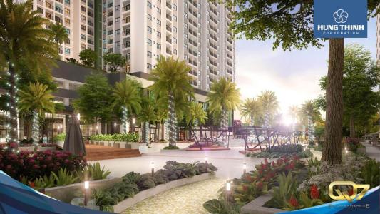 cảnh quan căn hộ Q7 Saigon Riverside Complex Bán căn hộ Q7 Saigon Riverside ban công hướng Nam, view nội khu.