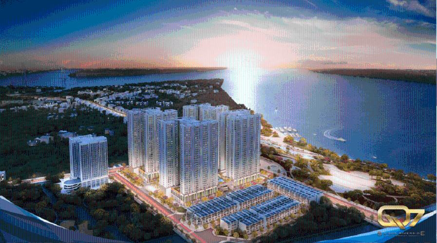 Tổng quan dự án Q7 Sài Gòn Riverside Căn hộ Q7 Saigon Riverside tầng 24 tháp Mercury, ban công hướng Nam