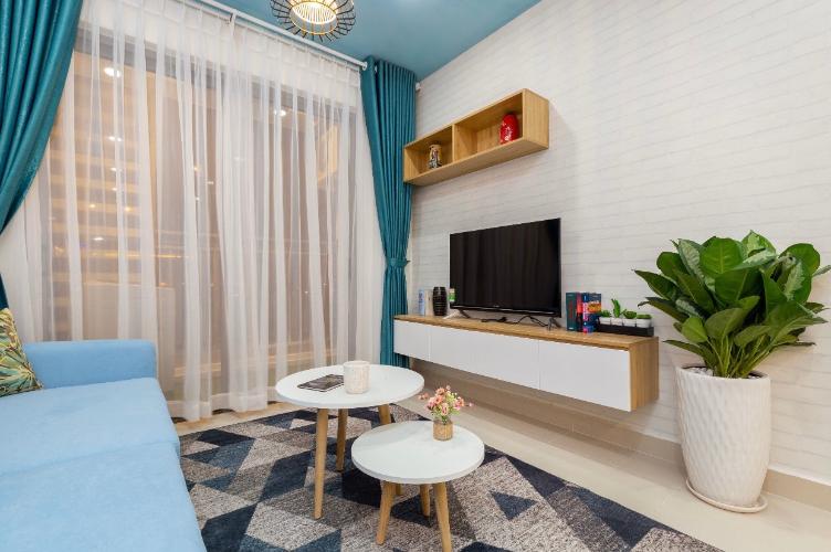 Phòng khách căn hộ The Sun Avenue Căn hộ The Sun Avenue nội thất hiện đại, view thành phố sầm uất.