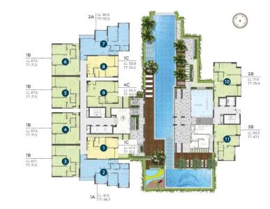 layout tầng  Precia Bán căn hộ số 3 tầng trung, nội thất cơ bản dự án Precia