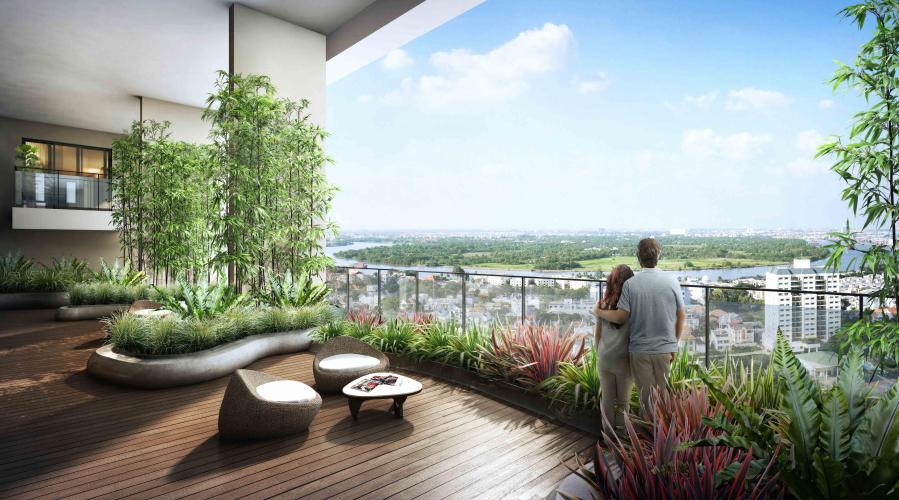 Estella Heights - Phối cảnh khu vườn trên cao