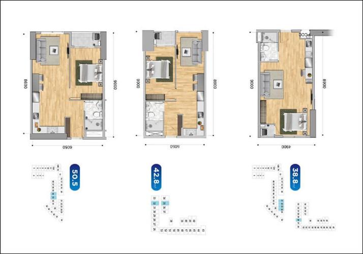 mặt bằng căn hộ Sunrise CityView Cho thuê căn hộ view thành phố, nội thất cơ bản Sunrise CityView