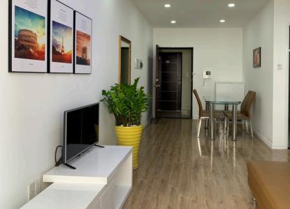 Phòng khách Sky Garden 3 Căn hộ Sky Garden 3 hướng Bắc, view nội khu nhiều cây xanh.