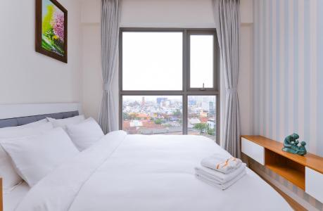 Phòng ngủ Masteri Millennium Quận 4 Căn hộ Masteri Millennium ban công thoáng mát, đầy đủ nội thất.