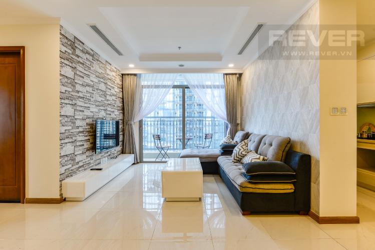 Phòng khách Căn hộ Vinhomes Central Park tầng trung, tòa Landmark 6, 4 phòng ngủ, full nội thất