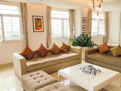 Căn hộ Penthouse chung cư Mỹ Viên view nội khu yên tĩnh.