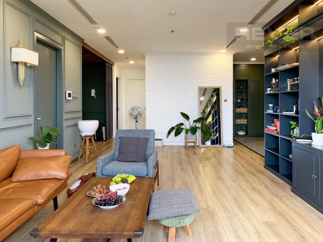 phòng khách Bán căn hộ Vinhomes Central Park 4PN, tháp Park 4, đầy đủ nội thất sang trọng, view sông và công viên mát mẻ