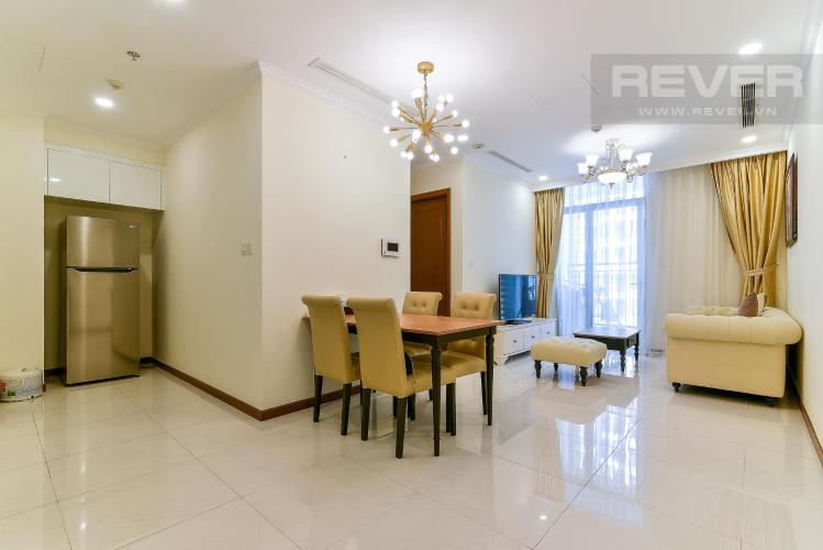 Phòng khách căn hộ Vinhomes Central Park Cho thuê căn hộ Vinhomes Central Park 2PN, tháp Landmark Plus, diện tích 57m2, đầy đủ nội thất