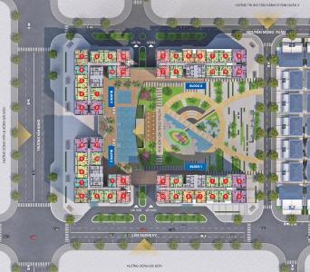 Mặt bằng căn hộ VICTORIA VILLAGE Bán căn hộ Victoria Village diện tích 67m2, 2 phòng ngủ. Ban công hướng Đông Nam.