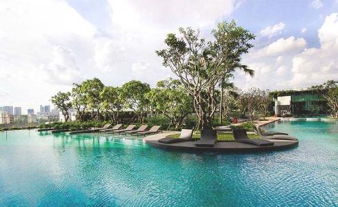 Hồ Bơi Bán căn hộ duplex Vista Verde 3PN, tháp Orchid, diện tích 119m2, bàn giao nhà thô