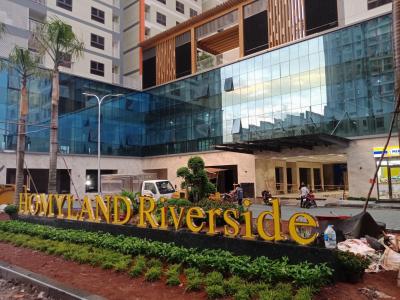 Mặt trước khu căn hộ HOMYLAND RIVERSIDE Bán officetel Homyland Riverside 1PN, tầng 3, bàn giao hoàn thiện