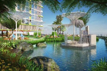 Topaz Elite, Quận 8 Căn hộ Topaz Elite tầng trung, nội thất cơ bản, view nội khu hồ bơi.