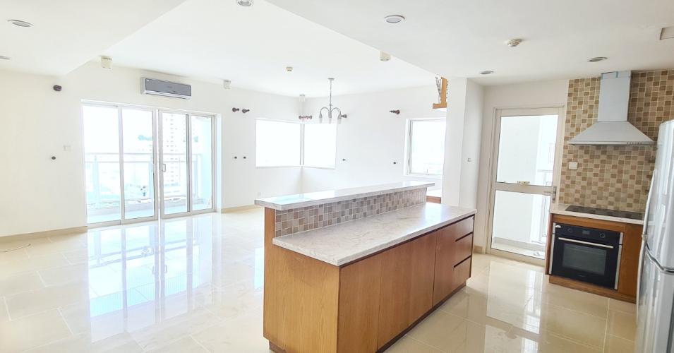 Phòng khách căn hộ River Garden, Bán căn hộ số 3 tầng cao dự án River Garden, nội thất cơ bản