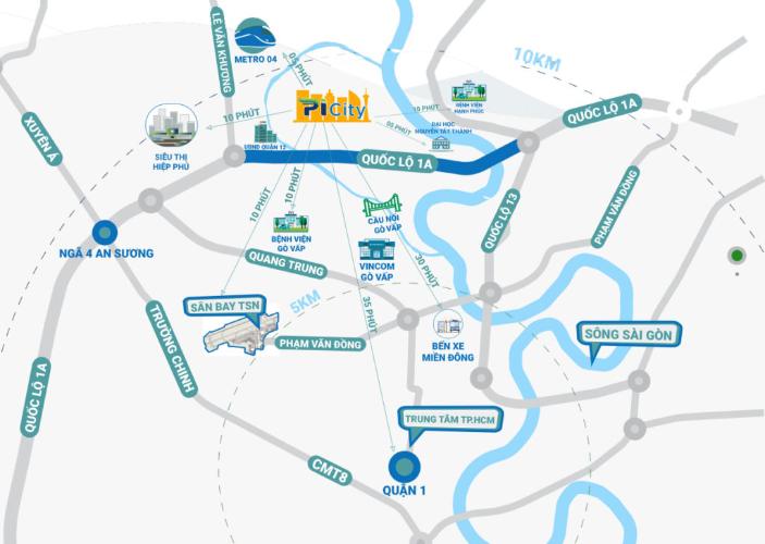 Vị trí Picity High Park, Quận 12 Căn hộ tầng trung Picity High Park đón gió, view thoáng mát.