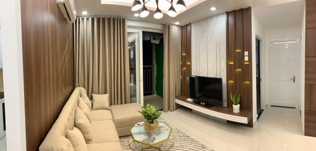Phòng khách , Căn hộ SaiGon Mia , Huyện Bình Chánh Căn hộ Saigon Mia cửa hướng Đông, view thành phố thoáng mát.