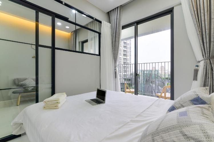 Phòng ngủ căn hộ MASTERI AN PHÚ Cho thuê căn hộ Masteri An Phú 1PN, tầng 5, đầy đủ nội thất, view hồ bơi
