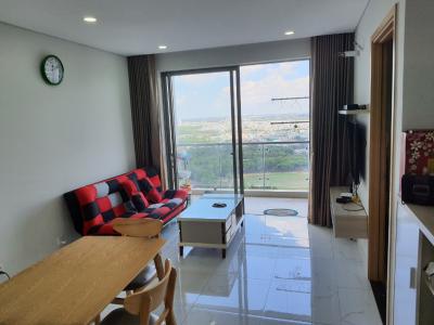 phòng khách căn hộ An Gia Skyline Bán căn hộ tầng cao An Gia Skyline đầy đủ nội thất, view thành phố.