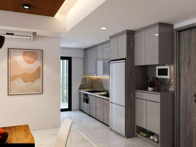 Bán căn hộ 2 phòng ngủ Happy Residence tầng thấp, diện tích 69.18m2, thiết kế hiện đại, nội thất cơ bản.