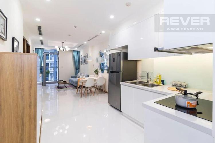 Phòng khách Bán căn hộ 1 phòng ngủ Vinhomes Central Park, tháp Landmark 5, đầy đủ nội thất, ban công Đông Bắc thoáng mát