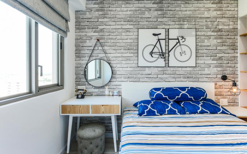 Phòng Ngủ 2 Căn hộ Happy Residence 2 phòng ngủ tầng trung tháp B nội thất đầy đủ