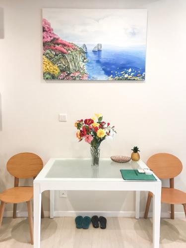 Phòng ăn và bếp căn hộ Diamond Island - Đảo Kim Cương Cho thuê căn hộ Diamond Island - Đảo Kim Cương 1PN, đầy đủ nội thất, view nội khu yên tĩnh