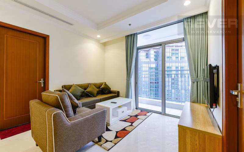 Phòng khách Căn hộ Vinhomes Central Park 3 phòng ngủ tầng cao L1 nội thất đầy đủ