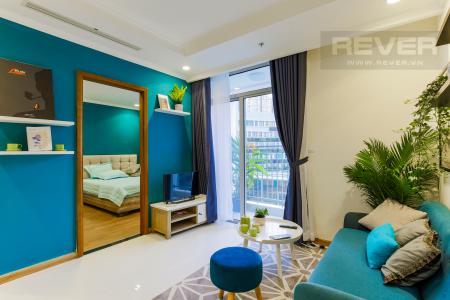 Phòng Khách Căn hộ Vinhomes Central Park tầng thấp Landmark 3 thiết kế hiện đại, trẻ trung