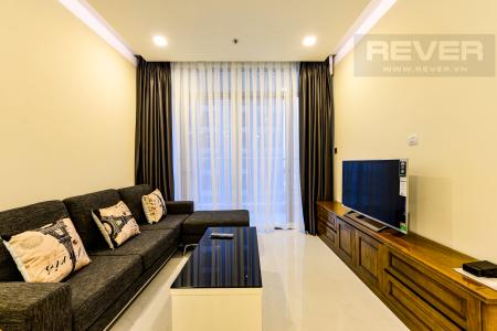 Phòng Khách Căn hộ Vinhomes Central Park tầng cao Park 6 rộng rãi, thoáng mát, view sông