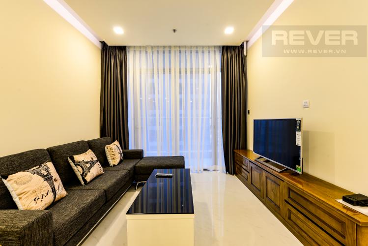 Phòng Khách Căn hộ Vinhomes Central Park tầng cao Park 6 rộng rãi, thoáng mát, view sông